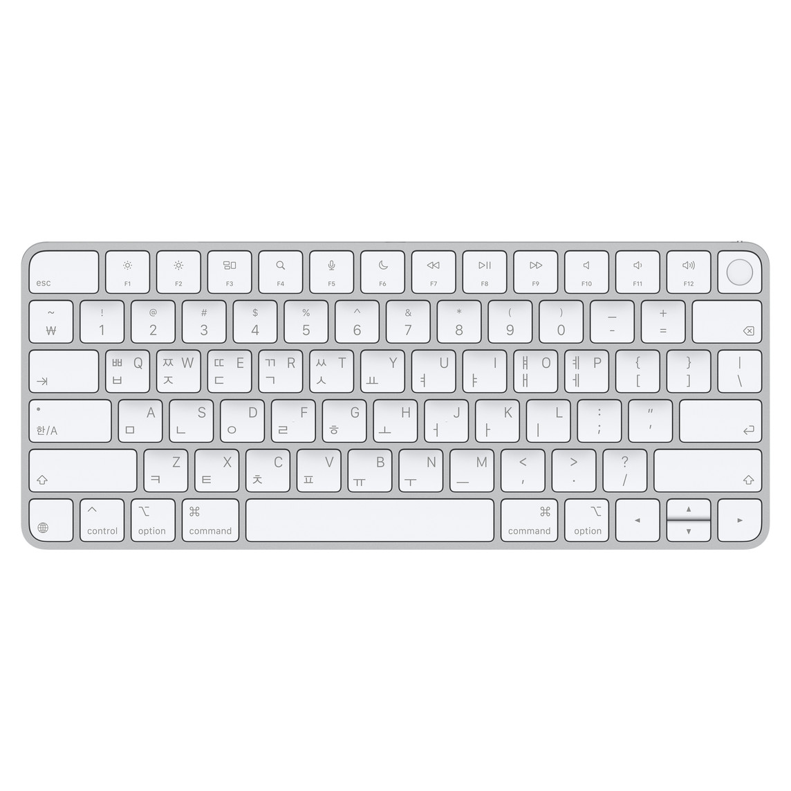 [MXCK3KH/A] Apple Silicon 장착 Mac 모델용 Touch ID 탑재형 Magic Keyboard(USB-C) - 한국어