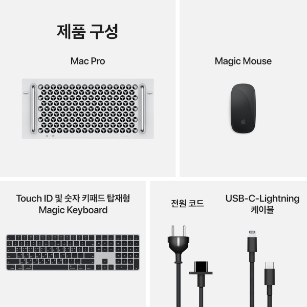 CTO / Rack / M2 Ultra / 24코어 CPU / 60코어 GPU / 64GB 메모리 / 1TB SSD