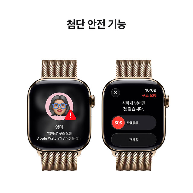 [MF8Y4KH/A] GPS + Cellular / 42mm / 골드 티타늄 / 골드 밀레니즈 루프