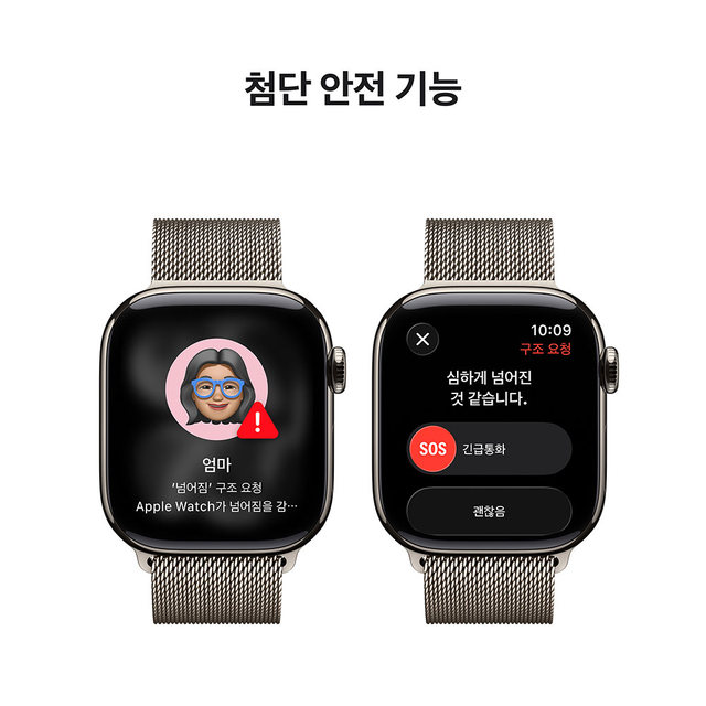 [MFD04KH/A] GPS + Cellular / 46mm / 내추럴 티타늄 / 내추럴 밀레니즈 루프 M/L