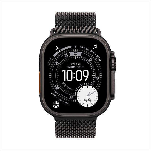 [MF1T4KH/A] GPS + Cellular / 49mm / 블랙 티타늄 / 블랙 티타늄 밀레니즈 루프 Large